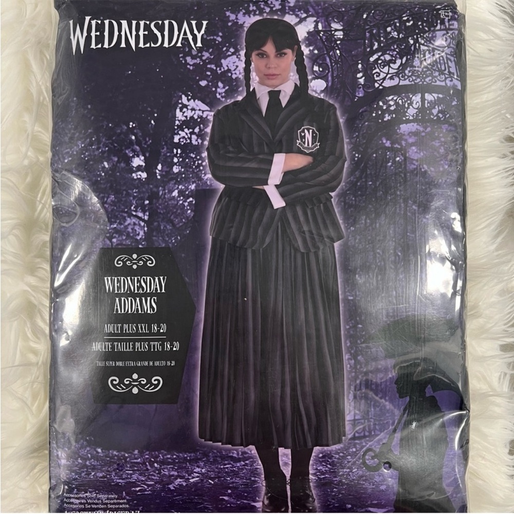 Wednesday Addams Family costume dress NEW XXL 18-20 plus size Halloween Netflix